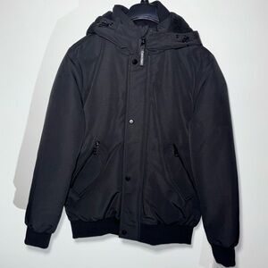 Calvin Klein Men's Black Hooded Puffer